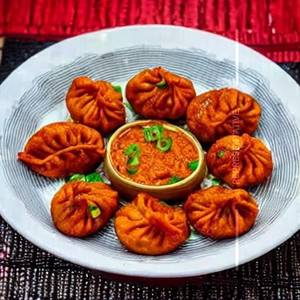 Soya keema fried momos