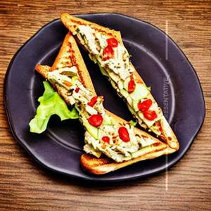 Schezwan Open Toast Sandwich