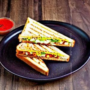 Cheese paneer kadai toast sandwich