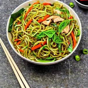 Chicken Green Thai Noodles
