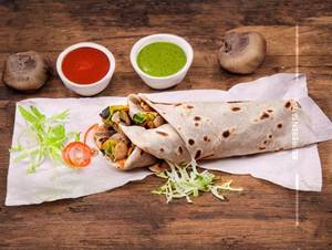 Mushroom kathi roll