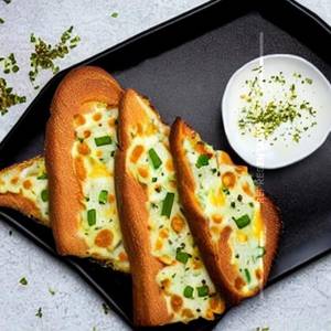 Cheese garlic potato toast