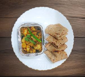 4 Paratha with Dry Aloo Sabzi