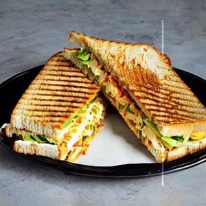 Double Bread Omelette Chicken Cheese Sandwich