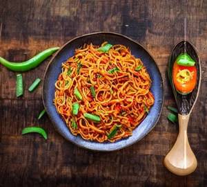 Schezwan Babycorn Noodles (Spicy)