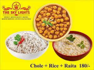 Chole + Rice + Raita