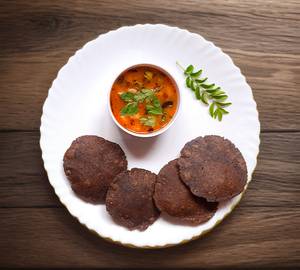 4 Kuttu Poori with Aloo Sabji and Dahi