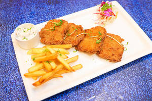 Panko Crumbed, Herbed Fish Fingers With Chips