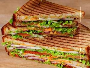 Masala Cheese Club Sandwich