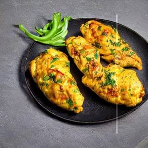 Butter Omlette Stuffed Chicken 