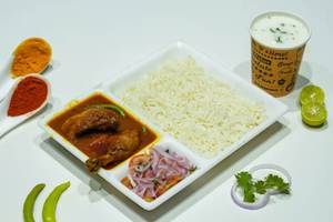 Chicken Curry [2 Pieces]+Rice+Butter Milk