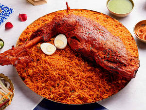 Mutton Raan Tandoori With Schezwan Rice
