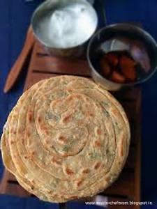 1 Lachha Paratha With Plain Dahi