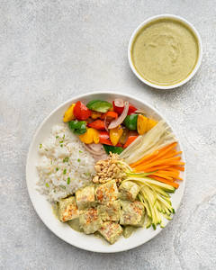 Green Thai Curry Paneer Bowl