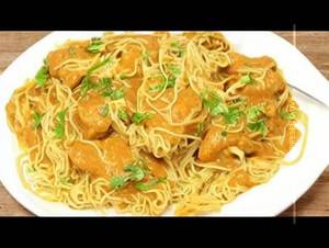 Egg Chicken Gravy Noodles