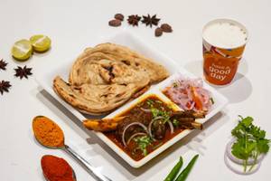 Mutton Masala [2 Pieces]+2 Laccha Paratha+Butter Milk