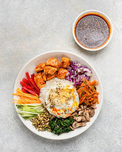 Korean Chicken Bibimbap Bowl