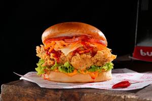 Korean Hot n Spicy Fried Chicken Burger