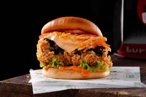 Korean BBQ Fried Chicken Burger