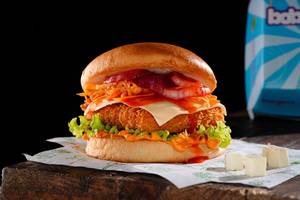 Korean Honey Sriracha Paneer Burger