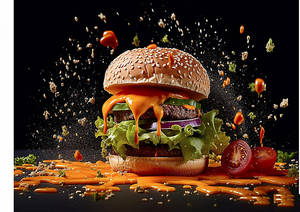 Tandoori Veg   Burger