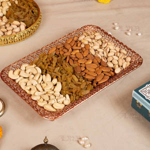 Rose Gold Dryfruit Tray (800gm)