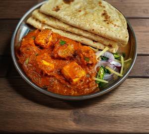 Paneer butter masala [300 grams]+3 butter chapati