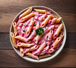 Pink sauce pasta
