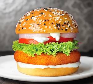 Cheese Paneer Aloo Tikki Burger