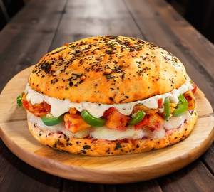 Herb Chilli Paneer Aloo Tikki Burger