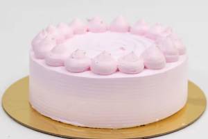 Eggless strawberry round cake [500 g]