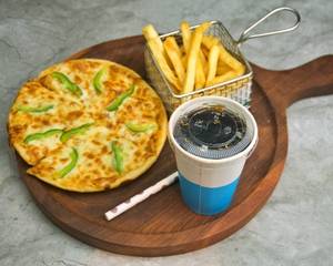 Combo Popular Pizza (1 X 7 [In]) + Fries (Half) + Cold Drink (1)