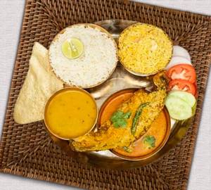 Pabda fish thali