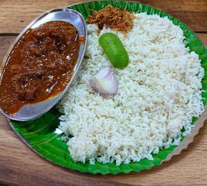 Mutton thali mutton  [half] and rice only