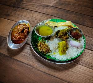Mutton thali  [half] + dal veg