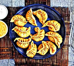 Cheese corn momos [fried]                                                                                                                                                        