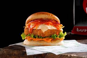 Korean Honey Sriracha Paneer Burger