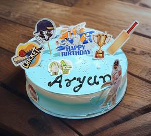 Cricket Theme Chocolate Cake