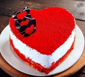 Red Velvet Heart Cake