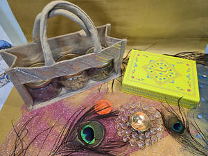 3 Jar Customized Designer Jute Bag