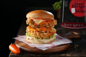 Double Bami Fried Chicken Burger