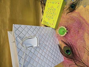 White Checker Designer Bag