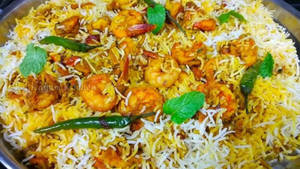 Zafrani Prawns Biryani