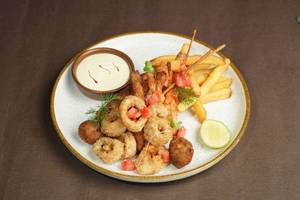 Crispy Squids, Prawns & Fish