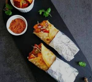 Paneer schezwan wrap
