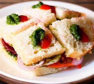 Double decker cheese sandwich