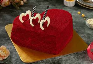 Redvelvet Heart Shape Cake