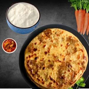Gajar Paratha Dahi Pickle