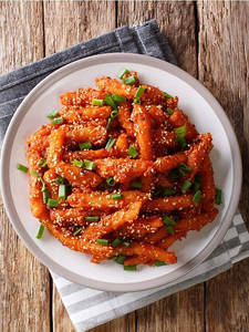 Honey Chilly Sesame Potato