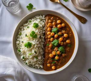 Chole Masala Jeera Rice Bowl